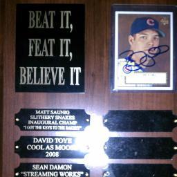 Yeah we have a draft party, winter meetings, and our own constitution. Fantasy baseball isnt a game its a way of life