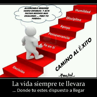 La esperanza es desear que algo suceda, La Fe es creer que va a suceder y la Valentia es hacer que Sucedda