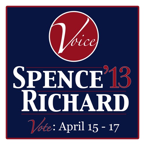 Vote Spence-Richard 2013 McNeese State University Student Government President/Vice Presidential Canidates
Visit: http://t.co/p9wlYjCk0f for more information!