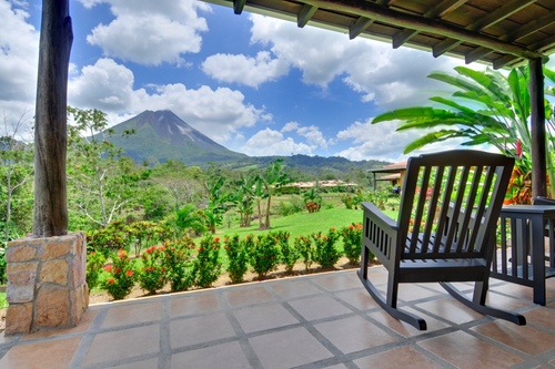 Arenal Volcano Resort in Costa Rica. Great volcano views from all rooms. Arenal volcano is one of the actives volcanoes in the world.