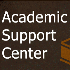 Located in spacious quarters opposite the campus library, the Academic Support Center provides student support services. Come check us out!