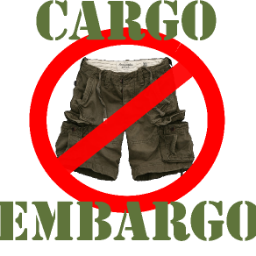 Just ridding the World of atrocities, one pair of cargo shorts at a time. 


#CargoEmbargo http://t.co/CEf2mfQEna http://t.co/SaIE8snaUz