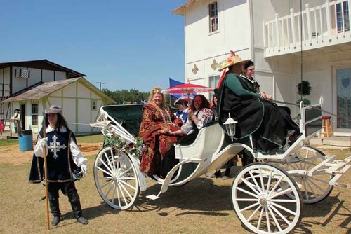 A renaissance faire set in the 1500s. We are located just south of Tyler, TX on Hwy 110 between Whitehouse and Troup.