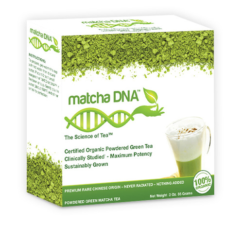 MatchaDNA Tea is certified organic clinically studied Chinese origin powdered green tea.