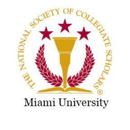 The National Society of Collegiate Scholars at Miami University in Oxford, Ohio.