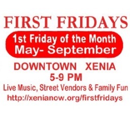 First Fridays is a fun-filled community celebration held in downtown Xenia, Ohio on the first Friday evening of each month, May through September