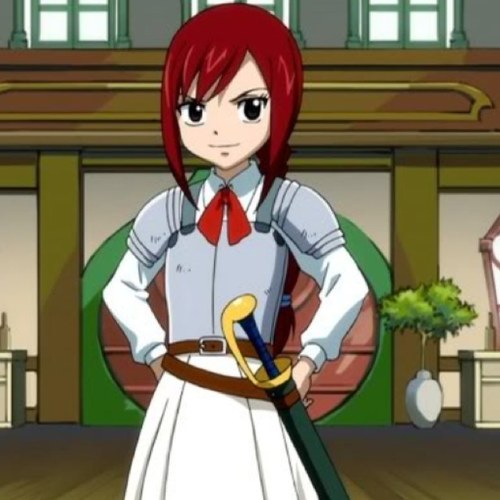 At least I wear clothes, what is this? I guild for perverts? My name is Erza Scarlet. @THATMiraJane is my rival. Don't eat my Strawberry Cake!! #FairyKnights