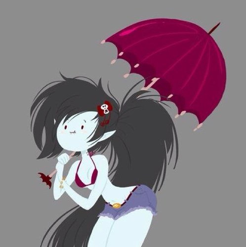Hey its marcy i love my brother marshall lee and i love finn. Im the vampire queen i live in the world Ooo.