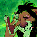 ¿Te gusta mi cicatriz? A mí tampoco Yo maté a Mufasa y hubiese matado a Simba de no ser por las estúpidas hienas. Segundón profesional. El tío de un mono. Rey.