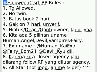 Hello, We're New Closed Agency All star (not ipop, anime & pet) • Tg allowed • No twin • Uname unik '-')b • More Rules? Cek ava ^^ • [O] Vampire^^)/