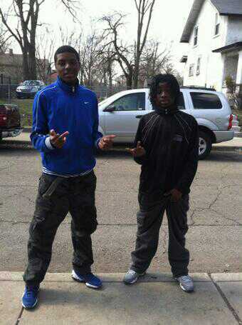 With my Cuzin Sante somewhere Getting Buckets  8.12.12