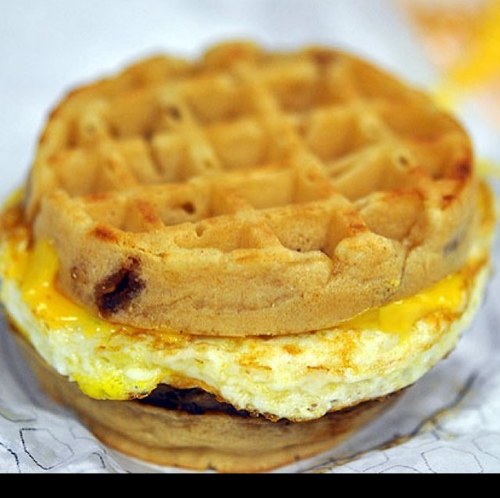 CHKN_WFFL's profile picture. From Geneva Community High School's 2nd Semester Marketing Class comes the newest addition to @TomandEddies menu, THE CHICKEN AND BUSCUIT SANDWHICH.