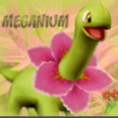 Soy un Meganium macho, nv 100, me encanta comer, dormir, rodar por la hierba y mantener una vida pacífica y sencilla.