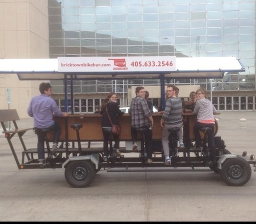 OKCBikeBar's profile picture. The Bricktown Bike Bar is a new way of going out on the town in style! Take a tour around town while you mix the perfect combo of beer and bicycles!