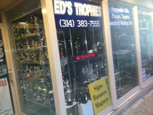 With more than 15 years in business, Ed's Trophy's in St. Louis has earned a reputation for excellent. all work performed on site and we can deliver custom engr
