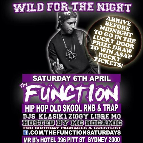 TheFUNCTIONsyd's profile picture. TE FUNCTION NIGHTCLUB STRICTLY HIP HOP & TRAP MUSIC EVERY SATURDAY NIGHT @ MR B'S HOTEL (396 PITT ST SYD CITY)

 WE OUT HERE TRYNA FUNCTION
