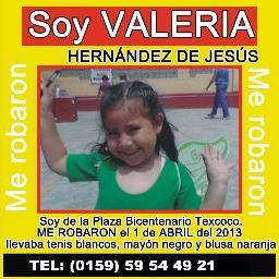 UnidosxValeria's profile picture. Valeria tiene 4 años. Fue separada de su familia por un señor a base de engaños. Sucedió el 1 de abril de 2013
Cualquier información que tengas compartela aqui