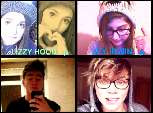 We live in London. :]x Fans of 1D and 5sos. ♥ Jey- @RealJeyHoran Lizzy- @Ekrauce WE LOVE FOOD. ♥ ^^