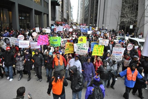 Students United for Education Justice, city-wide coalition of students from NEIU, DePaul, UIC, Chicago State, & UChicago to support public education. Join us!