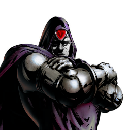 Doom en su estado máximo debido a la máscara de piedra y a la joya de Aja.