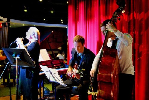 LucyLewisTrio's profile picture. The Lucy Lewis Trio is a three-piece Jazz band, made up of Lucy Lewis on Jazz Vocals, Gareth Fowler on Guitar and Hamish Livingstone on Double Bass.