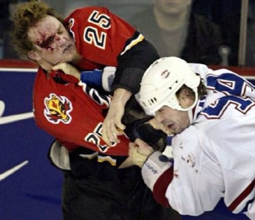 beating the shit out of people in the hockey rink. I tweet about hockey the best god damn sport in the world.