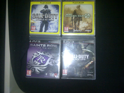 Spellen kopen voor €20 per stuk onder ander: cod World at war,MW2,black ops,saints row the third