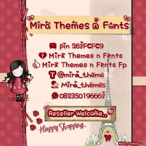 Percantik BB km dgn tema n font yg lucu,hrga murmeer...invite pin 267fcfc9/082350196667 FB:Mira Themes n Fonts/Mira Themes n Fonts FP
