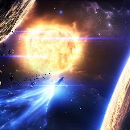 The great galick star sits in the reaches of space  like any other but once tapped into its power becomes a black hole  that can fire at and inhale its victims