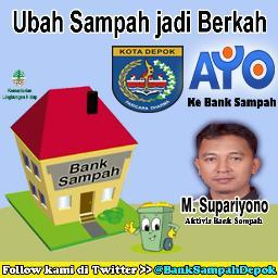 BankSampahDepok's profile picture. Komunitas Pegiat Bank Sampah Depok. Ubah Sampah menjadi berkah. CP: 081382421267 (@MiftahBariyah) BankSampahDepok@gmail.com