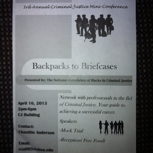 A Criminal Justice Organization on Sam Houston campus. Come an join our meetings in the Lowman Student Center Room 315 at 4pm