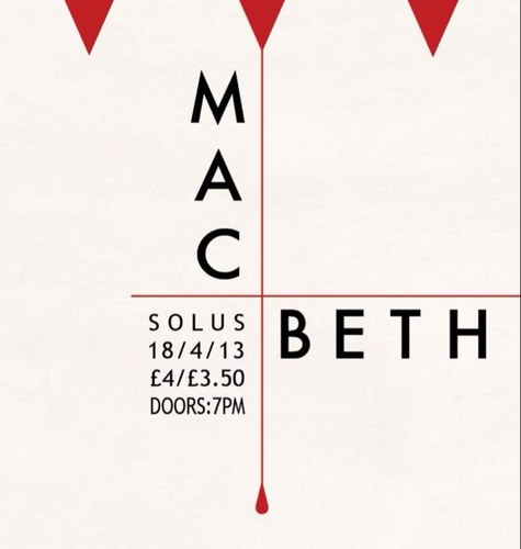 Cardiff University Drama Society's production of Macbeth, directed by @joseyoneal.  Entirely rehearsed and produced in one week.  18th April, 2013.