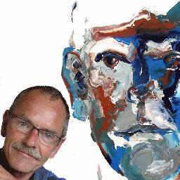 Schilder van realistische portretten / abstracte koppen / mannen #mannelijknaakt Landschappen #Overijssel In mijn abstracte werk zijn vaak mensen te herkennen