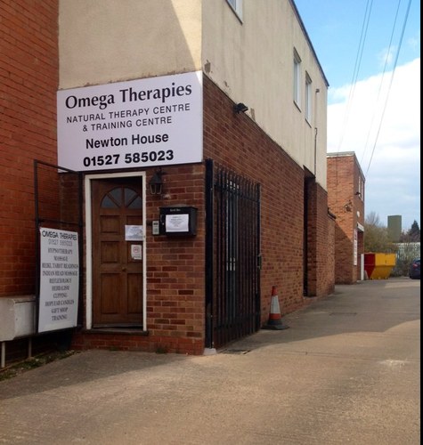 Omega Therapies Complementary Health Centre and Training School. Situated on Hewell road Redditch