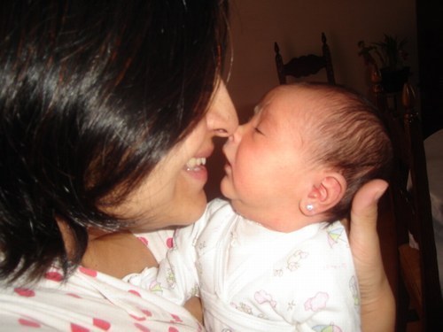 Con mis hijos felices.