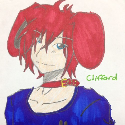 Isn't reading just amazing? I'm Clifford, the big red... Human. Yeah. Close enough.
