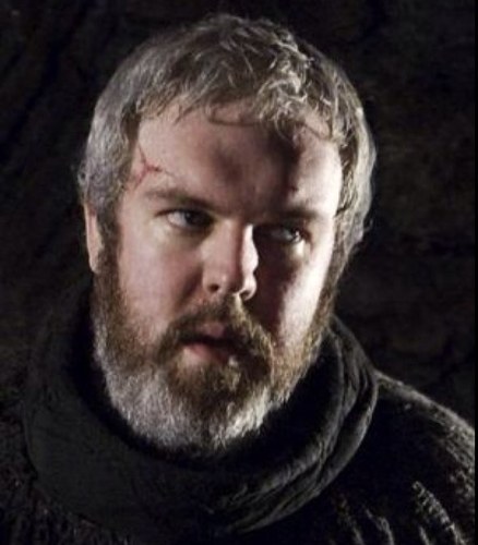 Hodor is a simpleminded servant of house stark who aids with Brans mobility after his accident that left him partially paralyzed.