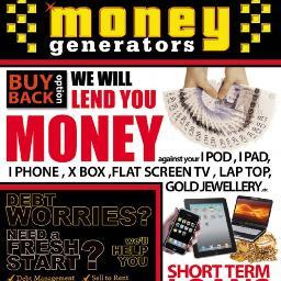 MoneyGenerator5's profile picture. Retail Store We buy GOLD & SILVER, We buy Used Clothing, We Lend Money on Laptops/Phones/Jewellery. We sell TVS/Phones/Laptops/Ipads