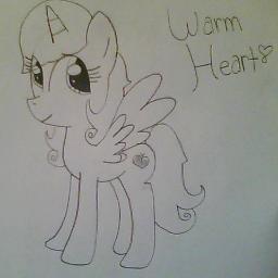 That alicorn with a 'Warm Heart' She loves helping and music,her talent is spreading love for friendship.