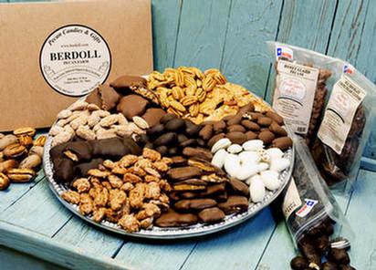 We are all about pecans!! Pecan pies, honey glazed pecans, pecan pralines, dark chocolate pecans! Our retail store has souvenirs, candles, and yes pecans!