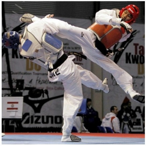 William Henderson training to become a future Olympic Tae Kwon do athlete