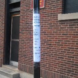 Posting No Parking and Transit Service Reroutes with string, tape, saran wrap & stapes? Try http://t.co/Tsrm9lDmAb