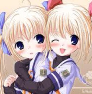 April:hi we are april and May we are twins an- May: are small people :3 and i love the color red and she blue April: and are hair color change :3