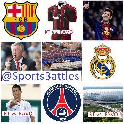 Wij tweeten een battle tussen een speler, coach, stadion, tenue en jij kiest jouw favoriet met een RETWEET of een FAVORIET. Battles insturen mag altijd!