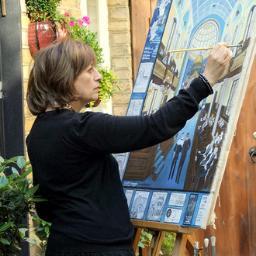 Beverley Jane Stewart is a Jewish artist living in London enjoying exploring the identity of Jews in a British culture by telling their story through paintings.