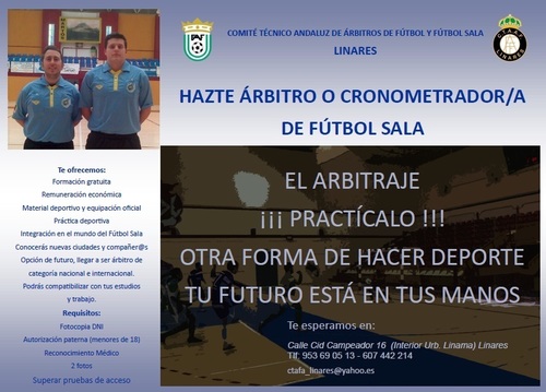 Colegio de Árbitros de Fútbol Sala de Linares.