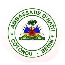 Installée au Bénin en février 2004, l'ambassade d’Haïti a pour mission de travailler au resserrement des liens d'amitié et de coopération entre les deux pays.