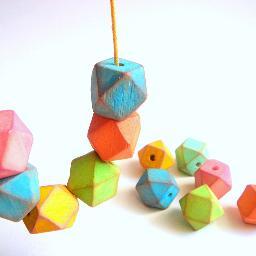 Shop hand painted wooden beads