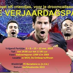 Wil jij een onvergetelijke verjaardag beleven? Battle dan met 11 vriendjes tegen andere jarige leeftijdsgenoten en ga als winnaar een weekend naar FC Barcelona!
