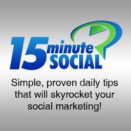 15 Minute Social is a panel of experts that teach lessons that break down to 15 minutes per day! Facebook, Twitter, Linkedin, Pinterest, Google+ & Youtube